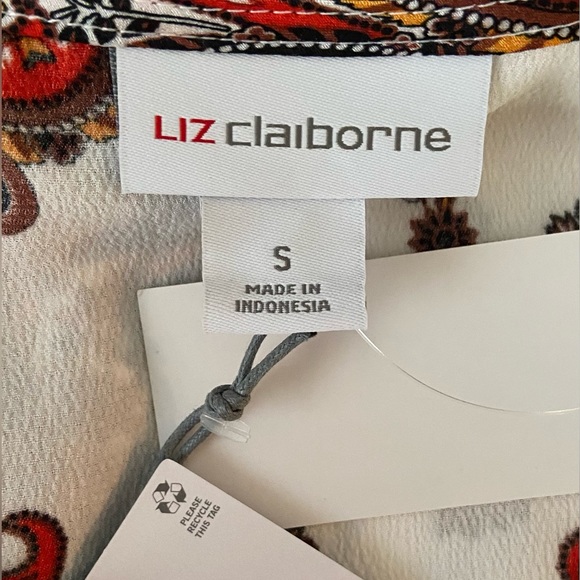 Liz Claiborne - Keyhole Neck Short Sleeve Blouse (NWT) - Picture 3 of 5